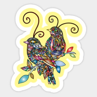 Two fabulous birds. Sticker